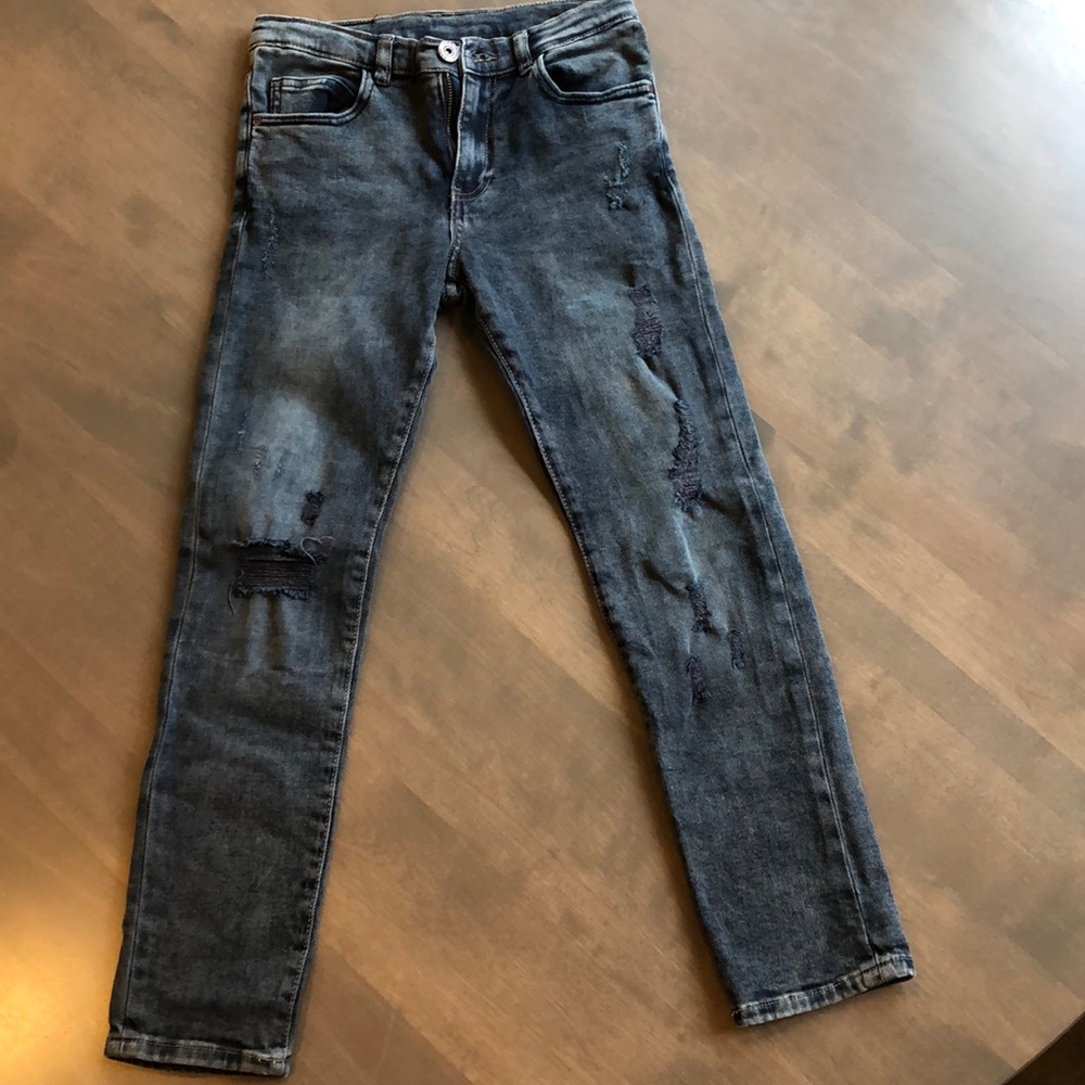 Zara Boys Slim Fit Distressed Jeans
